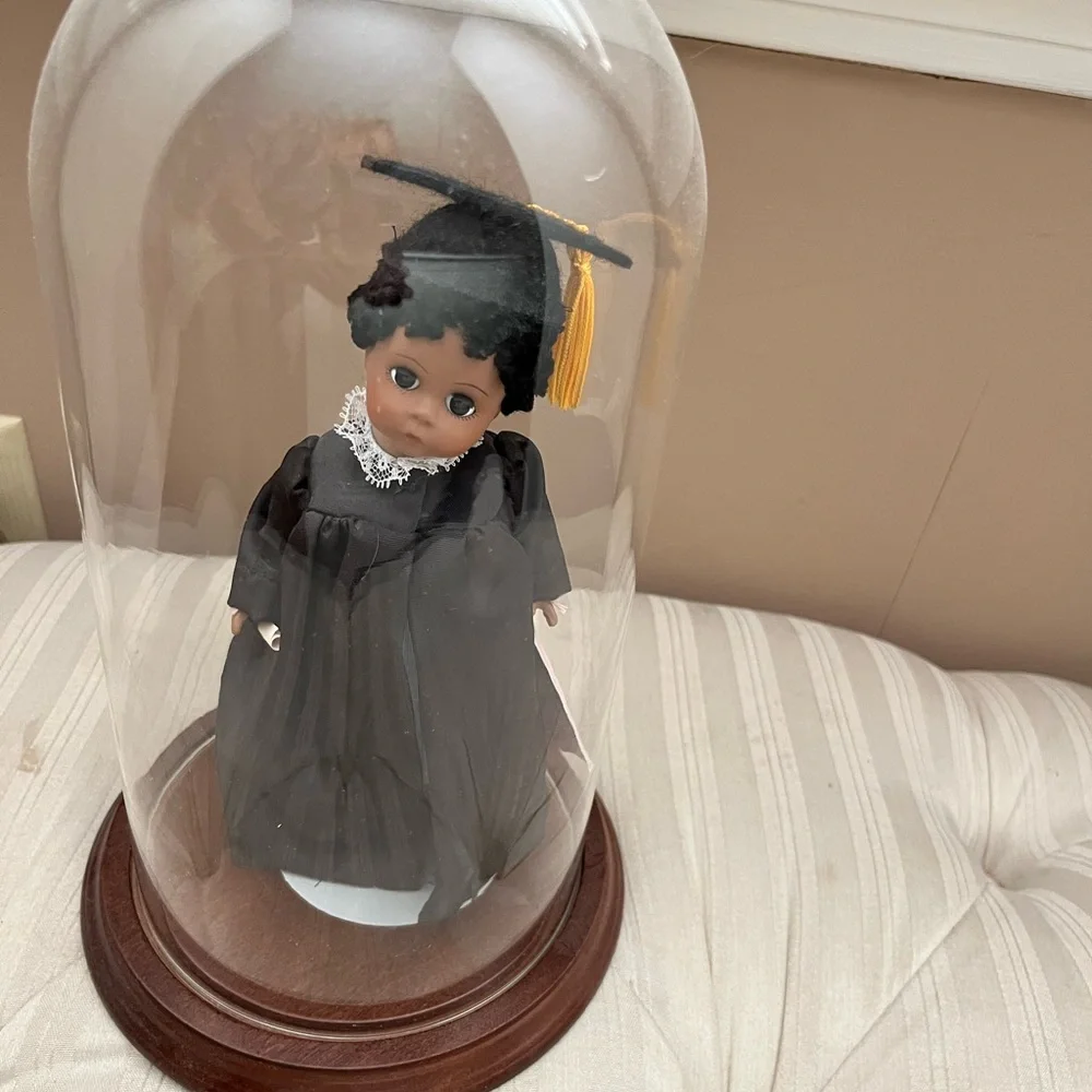Glass Cloche/ doom with Wooden Base